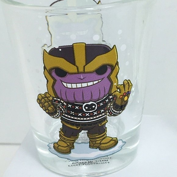 Funko Marvel Shot Glasses Toothpick Holder Thanos Captain America Snowman X-Mas - Picture 12 of 12